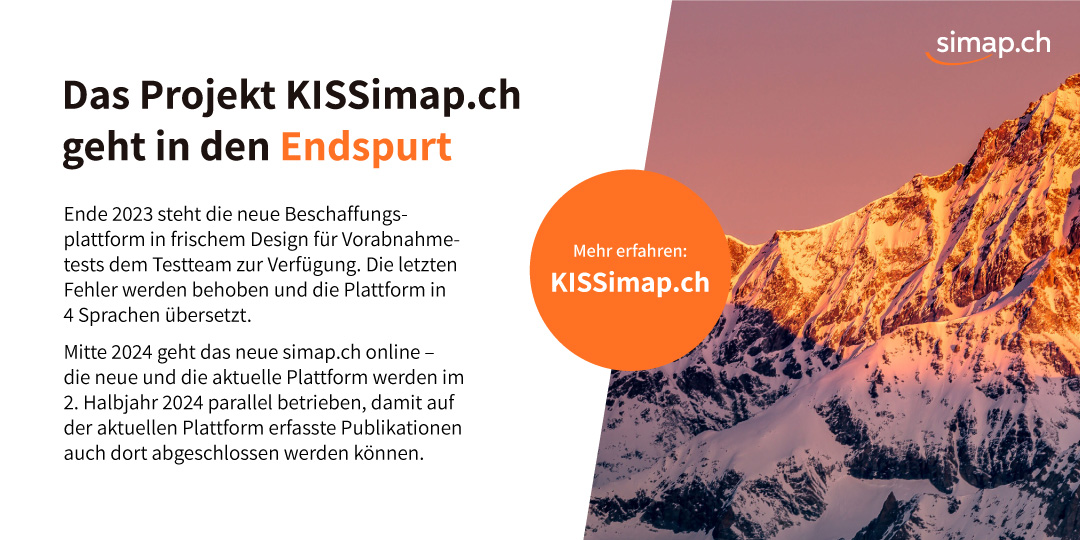 Das Projekt KISSimap.ch geht in den Endspurt